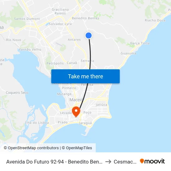 Avenida Do Futuro 92-94 - Benedito Bentes Maceió - Al República Federativa Do Brasil to Cesmac - Campus IV map