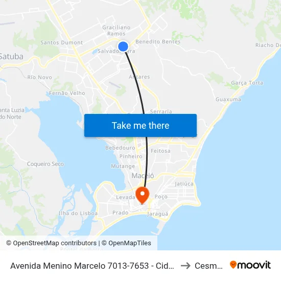 Avenida Menino Marcelo 7013-7653 - Cidade Universitária Maceió - Al 57073-470 República Federativa Do Brasil to Cesmac - Campus IV map