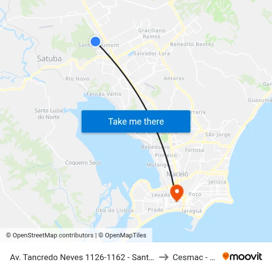 Av. Tancredo Neves 1126-1162 - Santos Dumont Maceió - Al Brasil to Cesmac - Campus IV map