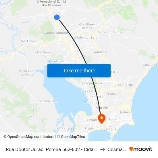 Rua Doutor Juraci Pereira 562-602 - Cidade Universitária Maceió - Al República Federativa Do Brasil to Cesmac - Campus IV map