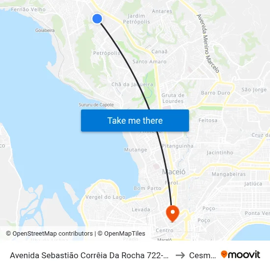 Avenida Sebastião Corrêia Da Rocha 722-780 - Tabuleiro Do Martins Maceió - Al 57061-410 República Federativa Do Brasil to Cesmac - Campus IV map