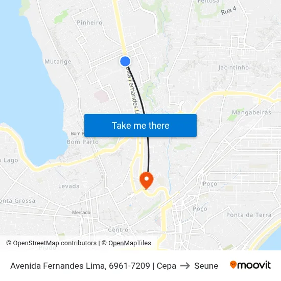 Avenida Fernandes Lima, 6961-7209 | Cepa to Seune map