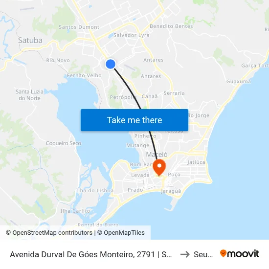 Avenida Durval De Góes Monteiro, 2791 | Smtt to Seune map