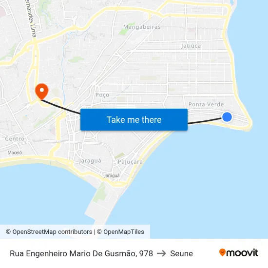 Rua Engenheiro Mario De Gusmão, 978 to Seune map