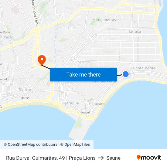 Rua Durval Guimarães, 49 | Praça Lions to Seune map