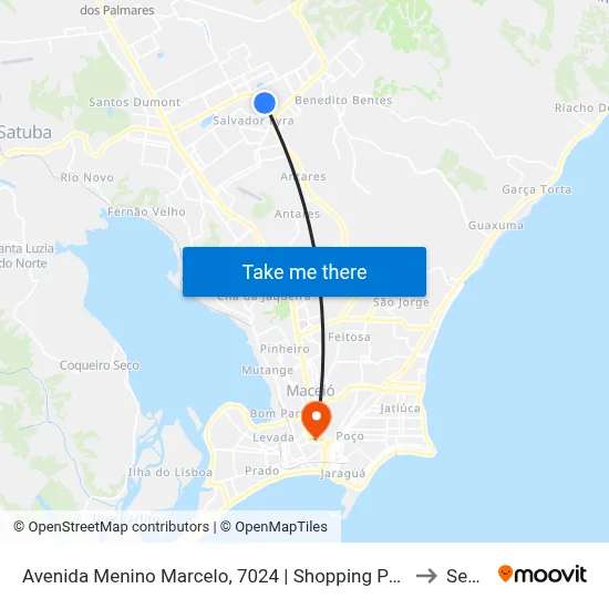 Avenida Menino Marcelo, 7024 | Shopping Pátio Maceió to Seune map