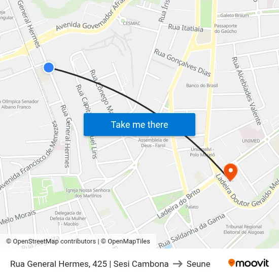 Rua General Hermes, 425 | Sesi Cambona to Seune map