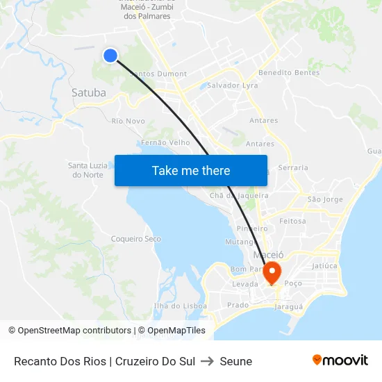 Recanto Dos Rios | Cruzeiro Do Sul to Seune map