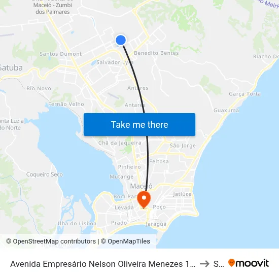 Avenida Empresário Nelson Oliveira Menezes 1200 Cidade Universitária Maceió - Alagoas 57073-000 Brasil to Seune map