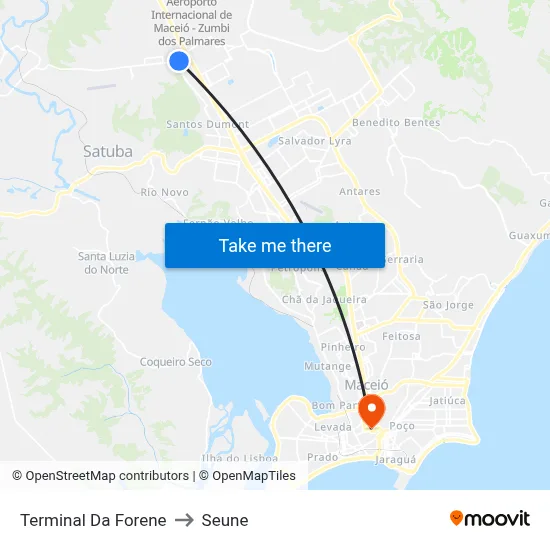 Terminal Da Forene to Seune map