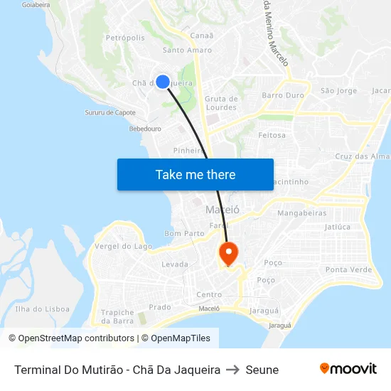 Terminal Do Mutirão - Chã Da Jaqueira to Seune map