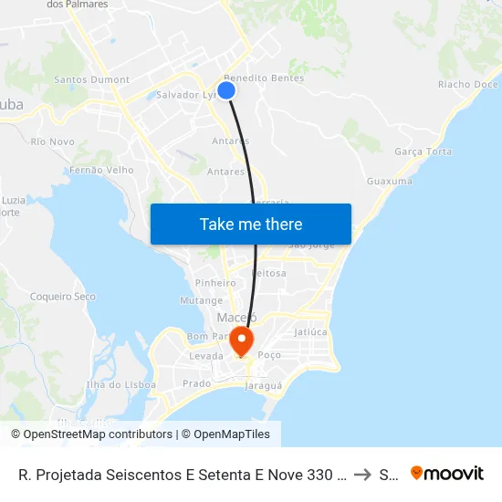 R. Projetada Seiscentos E Setenta E Nove 330 - Antares Maceió - Al 57083-031 Brasil to Seune map