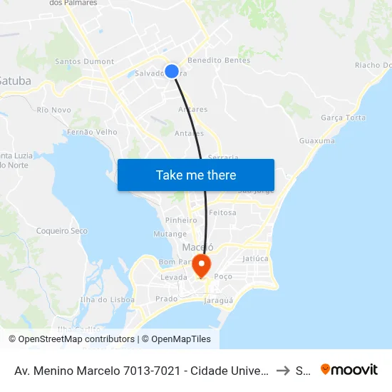 Av. Menino Marcelo 7013-7021 - Cidade Universitária Maceió - Al 57073-470 Brasil to Seune map