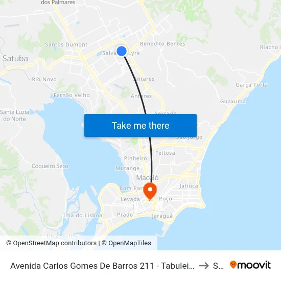 Avenida Carlos Gomes De Barros 211 - Tabuleiro Do Martins Maceió - Al 57081-010 Brasil to Seune map