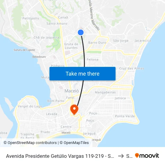 Avenida Presidente Getúlio Vargas 119-219 - Serraria Maceió - Al 57046-840 República Federativa Do Brasil to Seune map