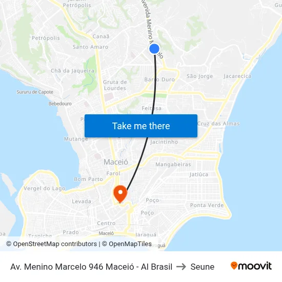 Av. Menino Marcelo 946 Maceió - Al Brasil to Seune map