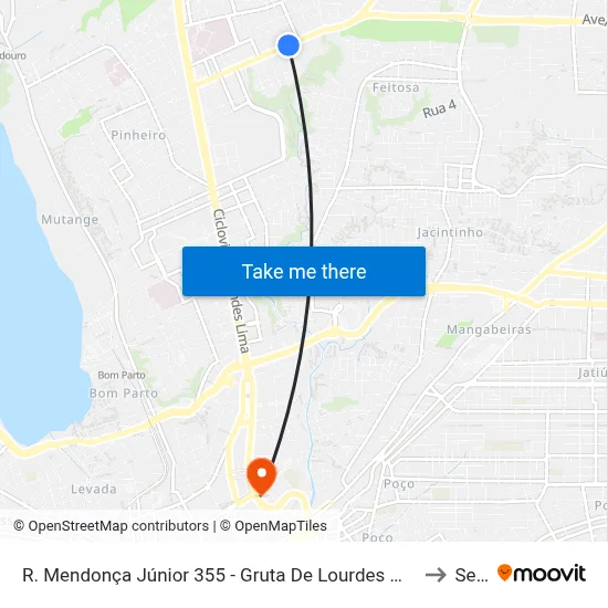 R. Mendonça Júnior 355 - Gruta De Lourdes Maceió - Al 57052-480 Brasil to Seune map