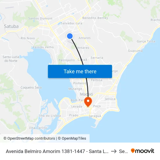 Avenida Belmiro Amorim 1381-1447 - Santa Lúcia Maceió - Al Brasil to Seune map