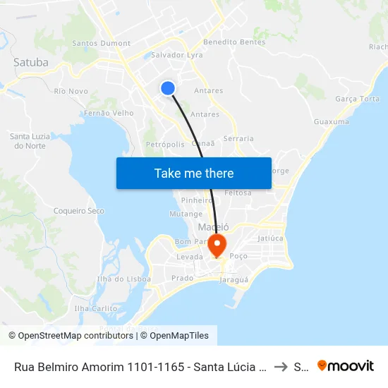 Rua Belmiro Amorim 1101-1165 - Santa Lúcia Maceió - Al República Federativa Do Brasil to Seune map
