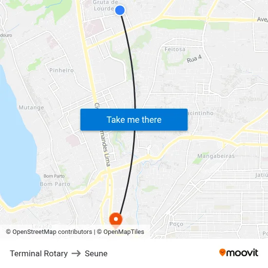 Terminal Rotary to Seune map