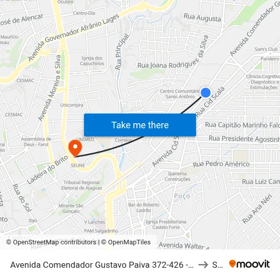 Avenida Comendador Gustavo Paiva 372-426 - Mangabeiras Maceió - Al 57031-530 Brasil to Seune map