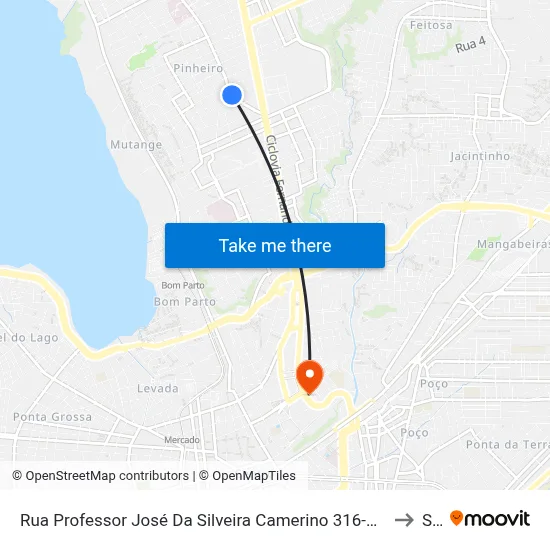 Rua Professor José Da Silveira Camerino 316-436 - Pinheiro Maceió - Al 57055-630 República Federativa Do Brasil to Seune map