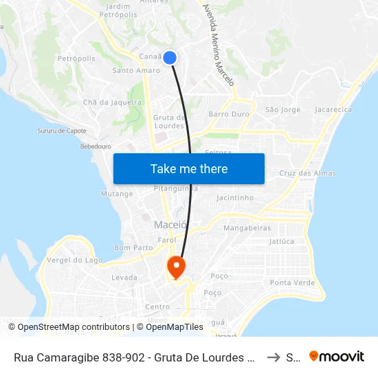 Rua Camaragibe 838-902 - Gruta De Lourdes Maceió - Al República Federativa Do Brasil to Seune map