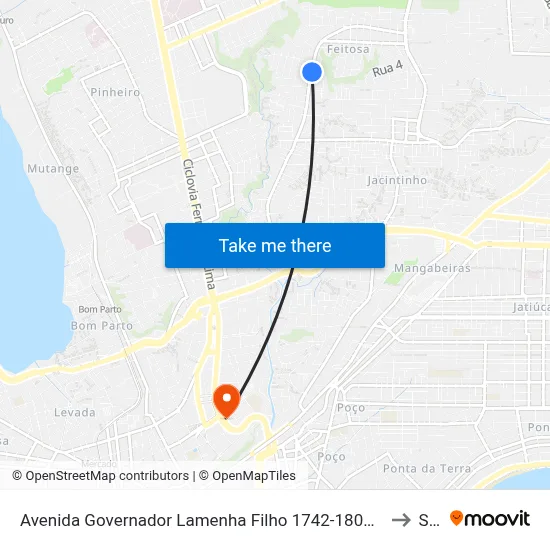 Avenida Governador Lamenha Filho 1742-1808 - ????? Maceió - Al República Federativa Do Brasil to Seune map