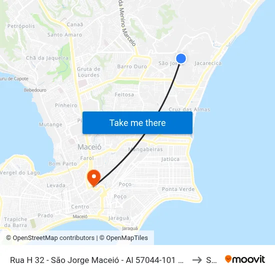 Rua H 32 - São Jorge Maceió - Al 57044-101 República Federativa Do Brasil to Seune map