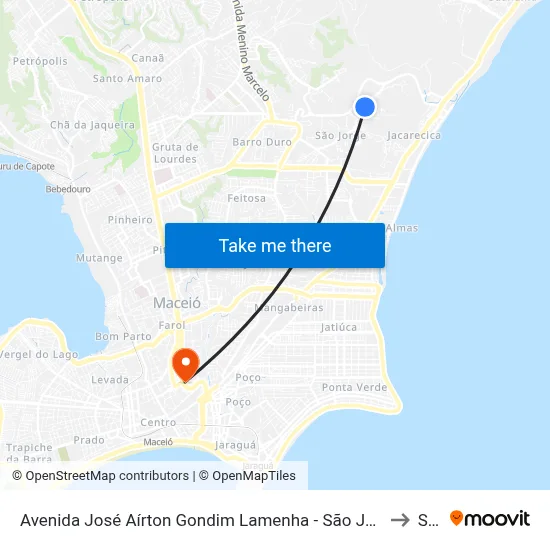 Avenida José Aírton Gondim Lamenha - São Jorge Maceió - Al República Federativa Do Brasil to Seune map
