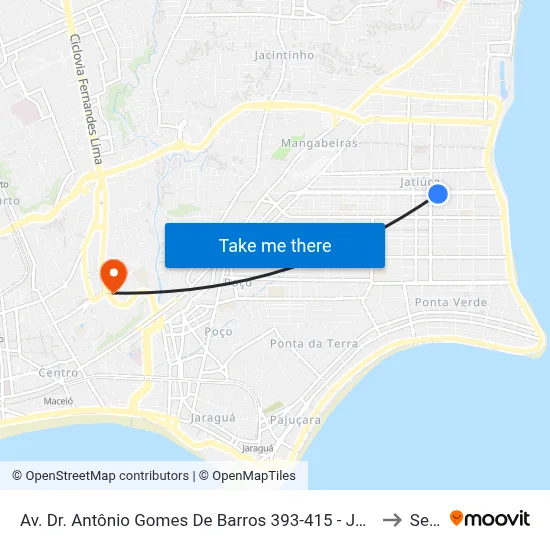 Av. Dr. Antônio Gomes De Barros 393-415 - Jatiúca Maceió - Al Brasil to Seune map