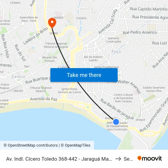 Av. Indl. Cícero Toledo 368-442 - Jaraguá Maceió - Al Brasil to Seune map