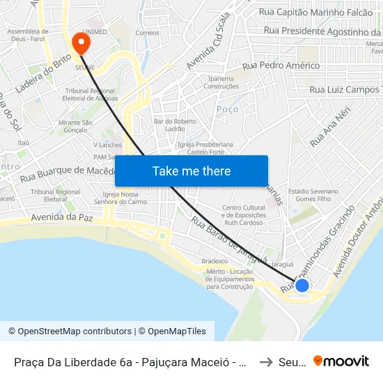 Praça Da Liberdade 6a - Pajuçara Maceió - Al Brasil to Seune map