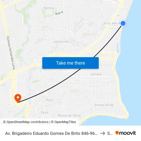 Av. Brigadeiro Eduardo Gomes De Brito 846-962 - Cruz Das Almas Maceió - Al 57038-230 Brasil to Seune map