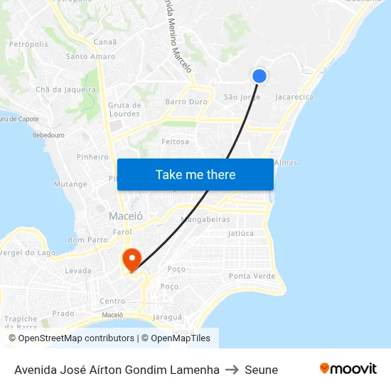Avenida José Aírton Gondim Lamenha to Seune map