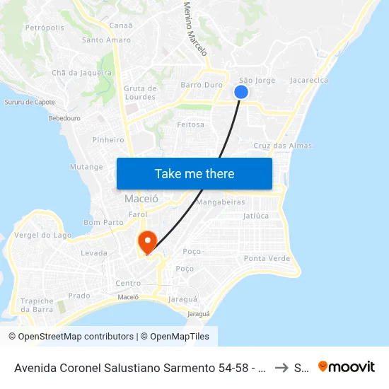 Avenida Coronel Salustiano Sarmento 54-58 - São Jorge Maceió - Al 57044-060 Brasil to Seune map