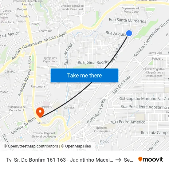Tv. Sr. Do Bonfim 161-163 - Jacintinho Maceió - Al Brasil to Seune map