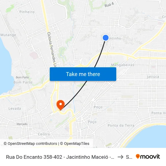 Rua Do Encanto 358-402 - Jacintinho Maceió - Al 57041-210 República Federativa Do Brasil to Seune map
