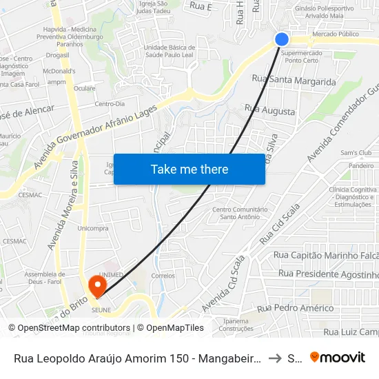 Rua Leopoldo Araújo Amorim 150 - Mangabeiras Maceió - Al República Federativa Do Brasil to Seune map