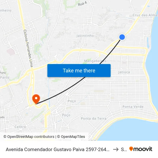 Avenida Comendador Gustavo Paiva 2597-2641 - Cruz Das Almas Maceió - Al República Federativa Do Brasil to Seune map