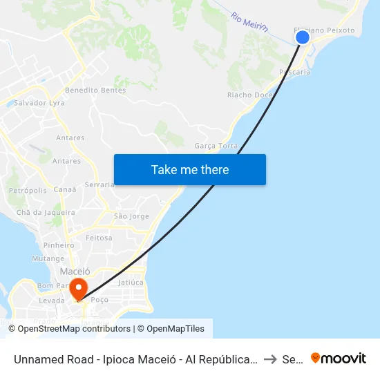 Unnamed Road - Ipioca Maceió - Al República Federativa Do Brasil to Seune map
