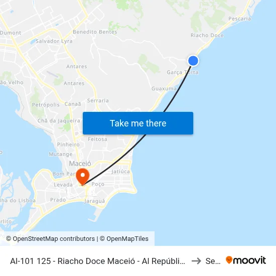 Al-101 125 - Riacho Doce Maceió - Al República Federativa Do Brasil to Seune map