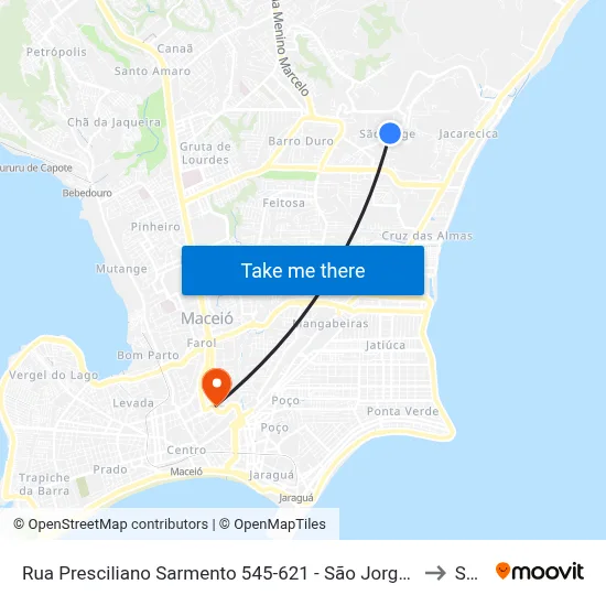 Rua Presciliano Sarmento 545-621 - São Jorge Maceió - Al 57044-130 Brasil to Seune map