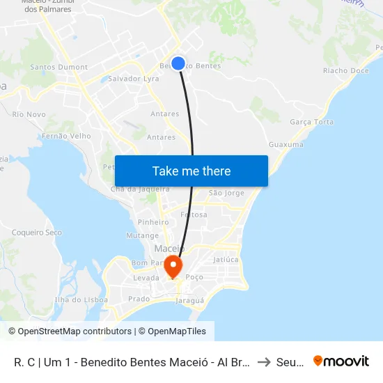 R. C | Um 1 - Benedito Bentes Maceió - Al Brasil to Seune map