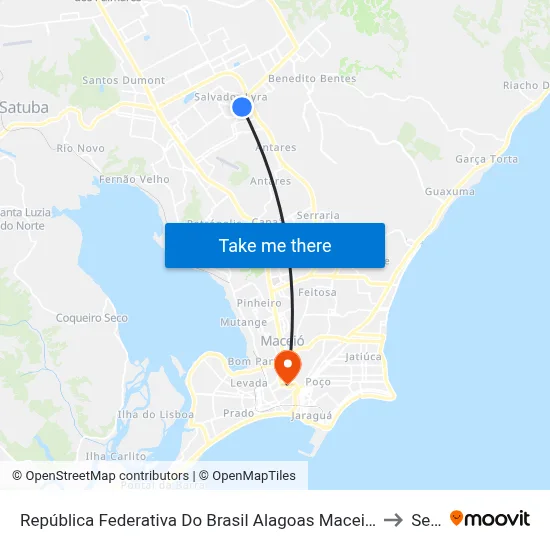 República Federativa Do Brasil Alagoas Maceió Santa Lúcia J?? 288-386 to Seune map