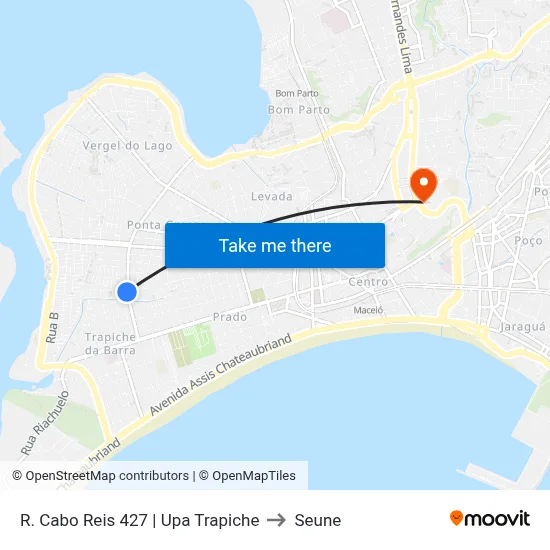 R. Cabo Reis 427 | Upa Trapiche to Seune map