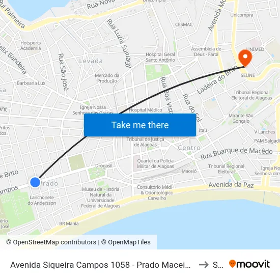 Avenida Siqueira Campos 1058 - Prado Maceió - Al 57010-645 República Federativa Do Brasil to Seune map