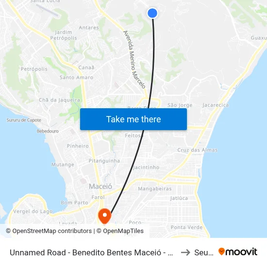 Unnamed Road - Benedito Bentes Maceió - Al Brasil to Seune map