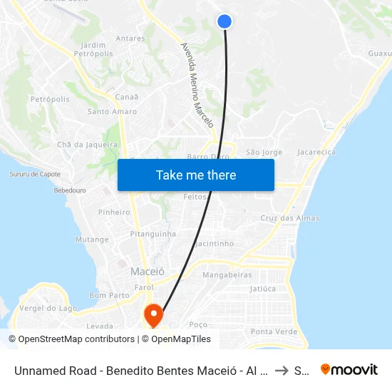 Unnamed Road - Benedito Bentes Maceió - Al República Federativa Do Brasil to Seune map