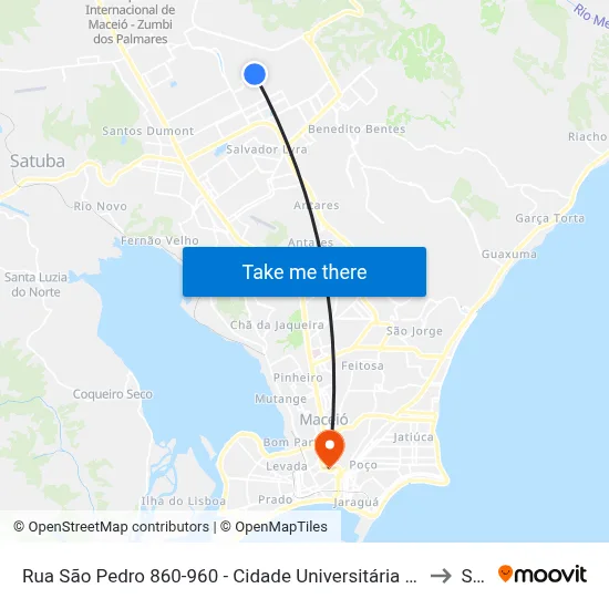 Rua São Pedro 860-960 - Cidade Universitária Maceió - Al República Federativa Do Brasil to Seune map